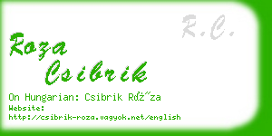 roza csibrik business card